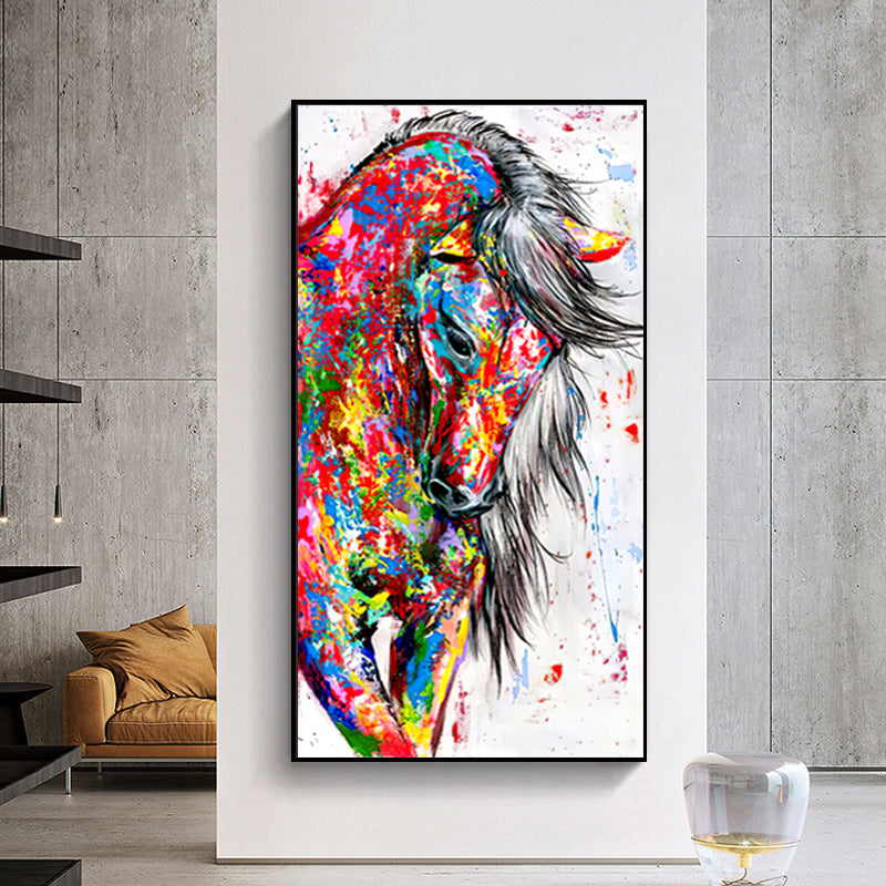 horse painting on canvas