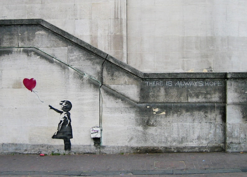 Banksy Girl with Balloon - Original design 2004