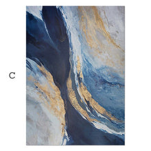 Charger l&#39;image dans la galerie, Modern Marbled Blue Yellow River
