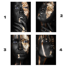 Load image into Gallery viewer, African Black and Gold Woman Modern Art
