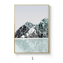 Load image into Gallery viewer, Nordic Mountain Landscape Abstract Art
