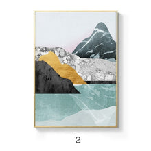 Load image into Gallery viewer, Nordic Mountain Landscape Abstract Art
