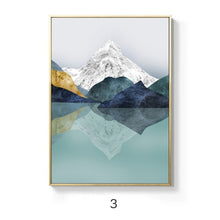 Load image into Gallery viewer, Nordic Mountain Landscape Abstract Art
