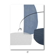 Charger l&#39;image dans la galerie, Blue Gray Geometric Abstract Art
