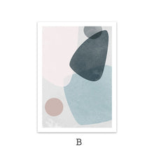 Load image into Gallery viewer, Scandinavian Multicolor Blue Green Geometric Wall Art
