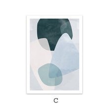 Load image into Gallery viewer, Scandinavian Multicolor Blue Green Geometric Wall Art
