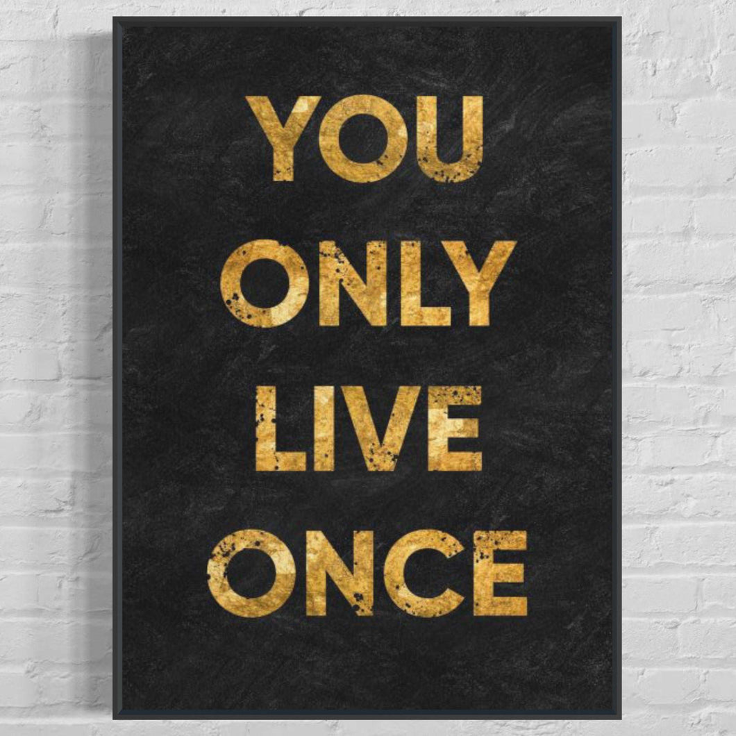 ''You Only Live Once''