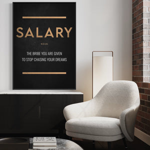 Salary Noun Motivational Art