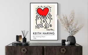 Men Holding Heart by Keith Haring, 1988