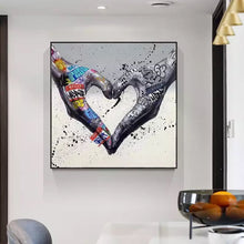 Load image into Gallery viewer, Heart Hand Graffiti Art
