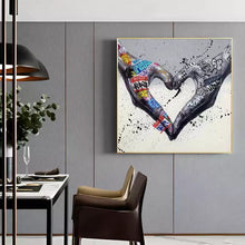 Load image into Gallery viewer, Heart Hand Graffiti Art
