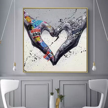 Load image into Gallery viewer, Heart Hand Graffiti Art
