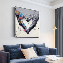 Load image into Gallery viewer, Heart Hand Graffiti Art
