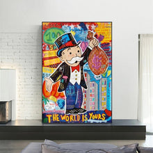 Load image into Gallery viewer, The World Is Yours - Monopoly Graffiti Art
