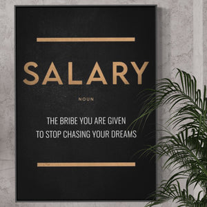 Salary Noun Motivational Art