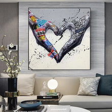 Load image into Gallery viewer, Heart Hand Graffiti Art
