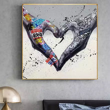 Load image into Gallery viewer, Heart Hand Graffiti Art
