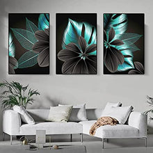 Charger l&#39;image dans la galerie, Modern Black &amp; Blue Bloom
