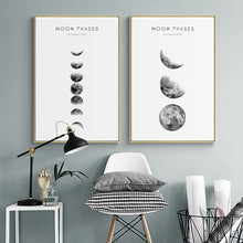 Charger l&#39;image dans la galerie, Moon Phase Minimalist Art
