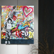 Load image into Gallery viewer, Never Give Up Wall Graffiti Art
