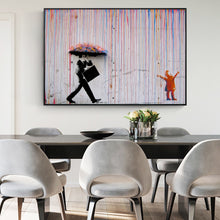 Charger l&#39;image dans la galerie, Walking In The Rain Banksy Wall Art
