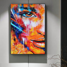 Charger l&#39;image dans la galerie, Vibrant Abstract Half Face Art
