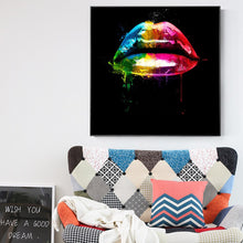 Load image into Gallery viewer, Modern Rainbow Lips Art
