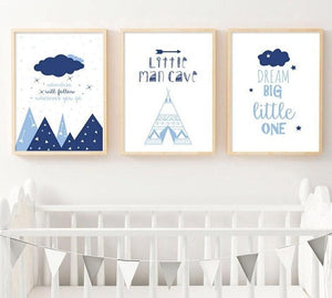 Adventurous Baby Boy Art Print Set