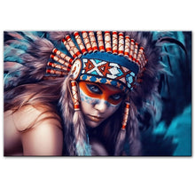 Load image into Gallery viewer, Portrait Of Indian Girl With Feather
