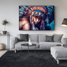 Charger l&#39;image dans la galerie, Portrait Of Indian Girl With Feather
