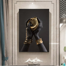 Load image into Gallery viewer, Modern Gold Jewelry Wall Art
