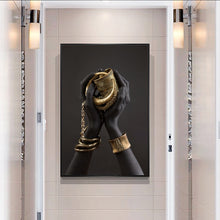 Load image into Gallery viewer, Modern Gold Jewelry Wall Art

