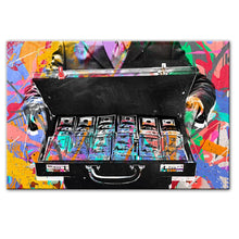 Load image into Gallery viewer, Money Briefcase Graffiti Art
