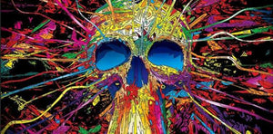 Colorful Skull Graffiti Art