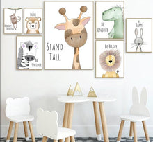 Load image into Gallery viewer, Positive Thinking Animal Nursery Art
