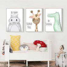 Load image into Gallery viewer, Positive Thinking Animal Nursery Art
