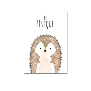 Positive Thinking Animal Nursery Art