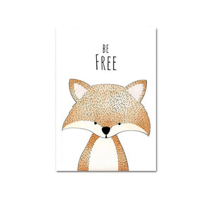 Positive Thinking Animal Nursery Art