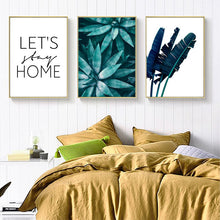 Charger l&#39;image dans la galerie, Scandinavian Foral Let&#39;s Stay Home Art
