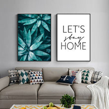 Load image into Gallery viewer, Scandinavian Foral Let&#39;s Stay Home Art
