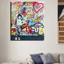 Load image into Gallery viewer, Never Give Up Wall Graffiti Art
