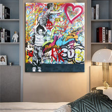 Load image into Gallery viewer, Never Give Up Wall Graffiti Art
