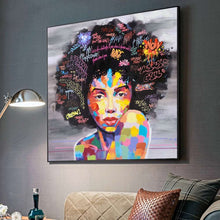 Load image into Gallery viewer, Abstract African Girl Hair Graffiti Art
