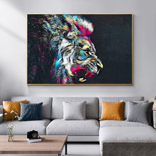 Load image into Gallery viewer, Powerful Lion Abstract Art
