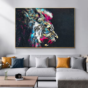 Powerful Lion Abstract Art