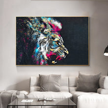 Load image into Gallery viewer, Powerful Lion Abstract Art
