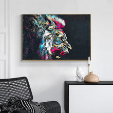 Load image into Gallery viewer, Powerful Lion Abstract Art
