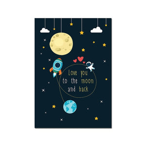 Rocky Space Nursery Word Art