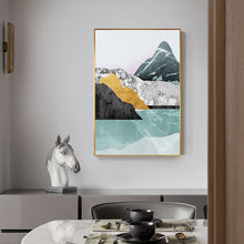 Load image into Gallery viewer, Nordic Mountain Landscape Abstract Art
