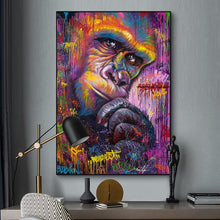 Load image into Gallery viewer, Thinking Orangutan Graffiti Art
